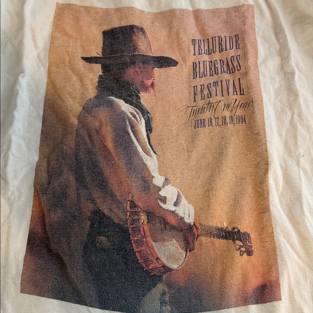 Garment Dyed Telluride Bluegrass Festival Tee 1994 Size XXL vintage - Picture 2 of 4